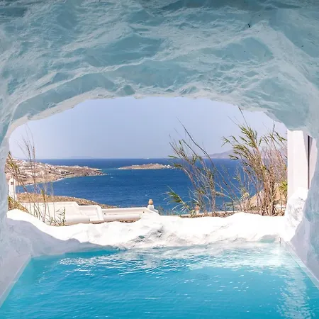 빌라 Black Villa- Cave Heated Pool Mykonos Town
